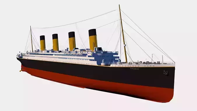The Titanic detailed 3D model