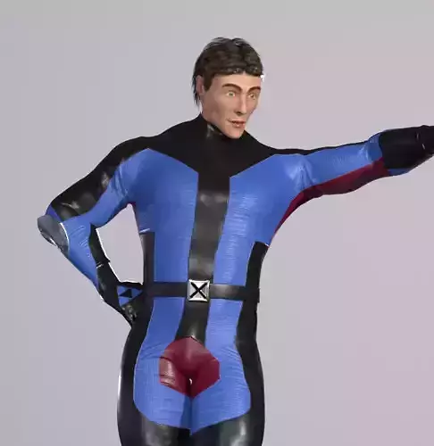 Superhero Free low-poly 3D model