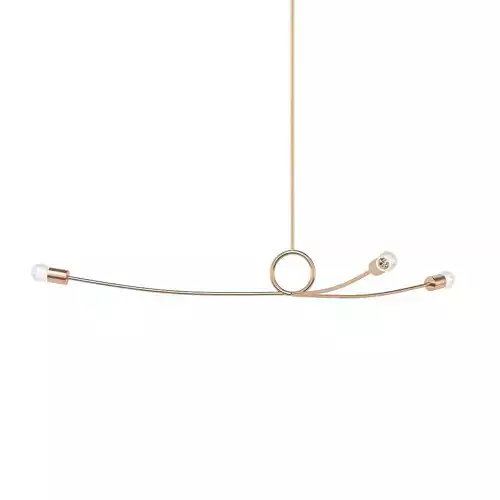 Paula modern pendant light in brass and gold