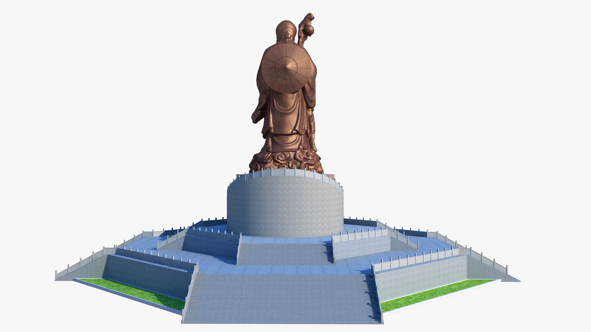 Longevity Star Statue 3D model_3