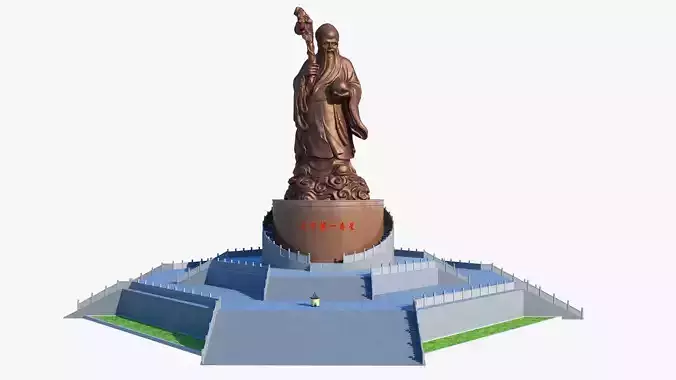 Longevity Star Statue 3D model