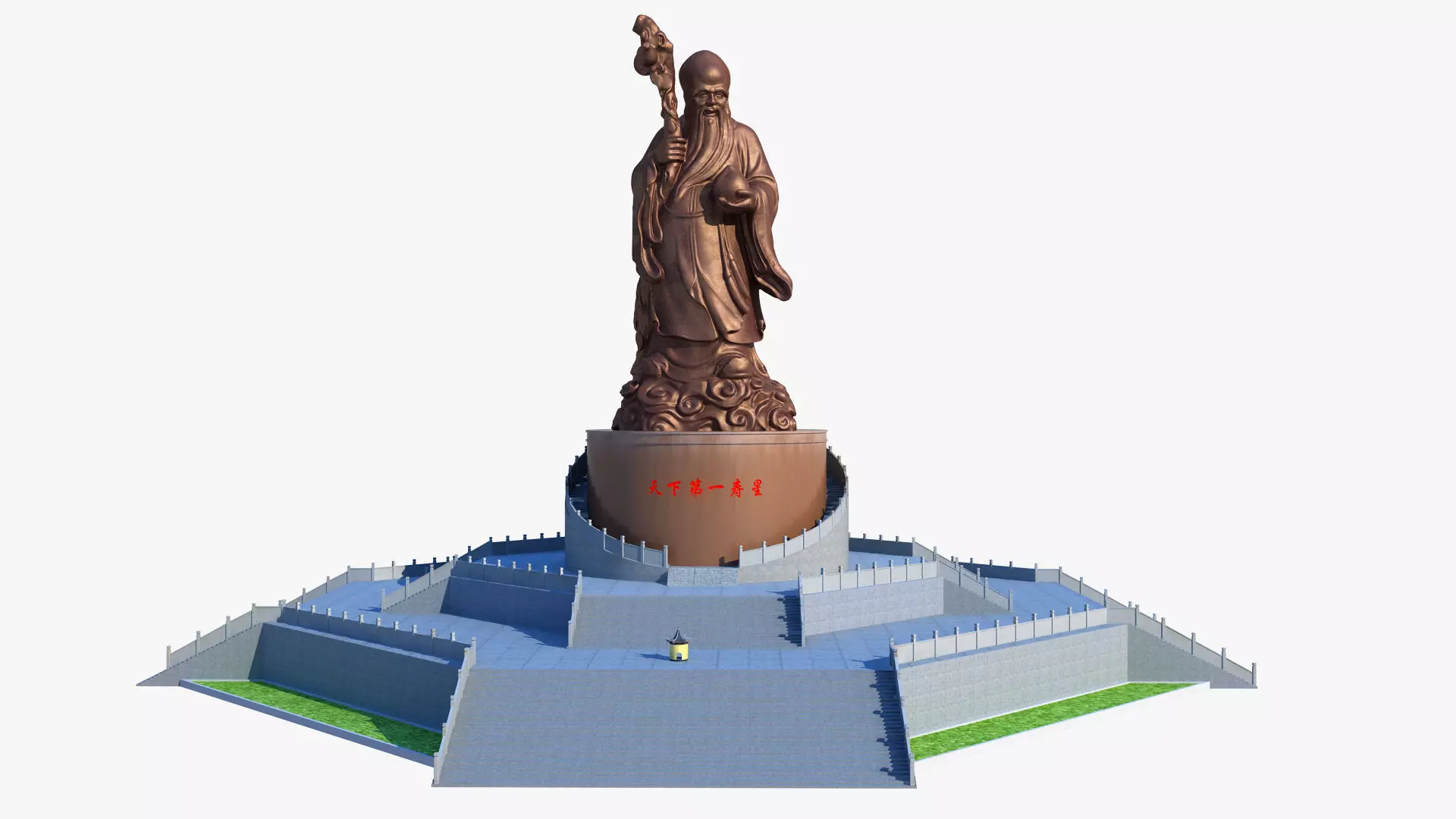 Longevity Star Statue 3D model_0