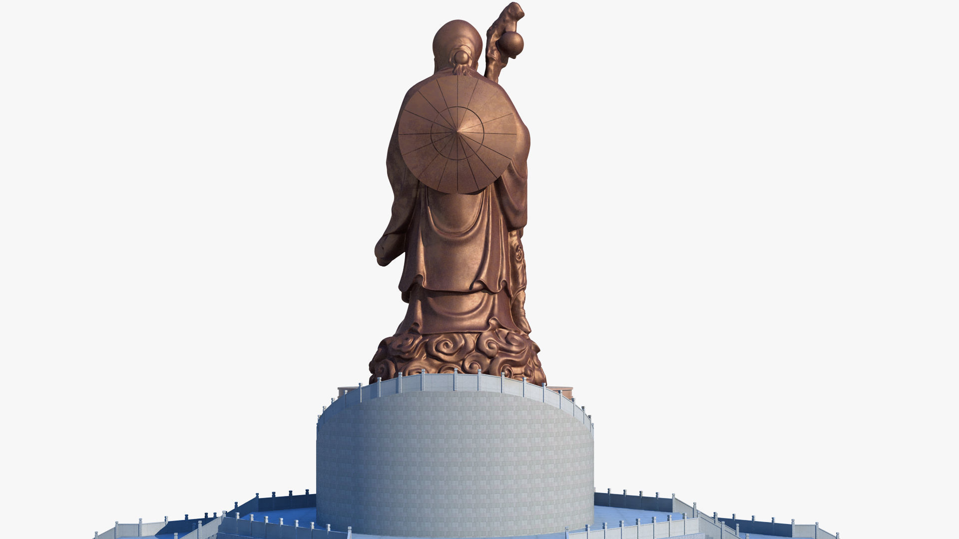 Longevity Star Statue 3D model_4