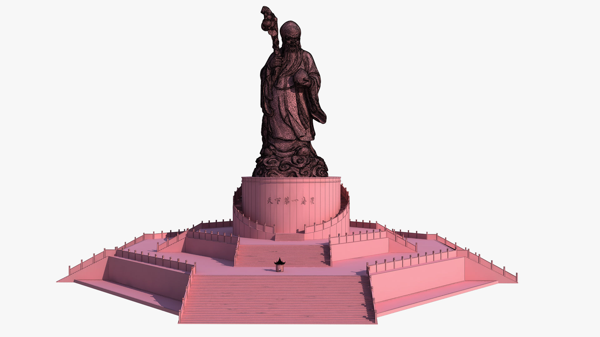 Longevity Star Statue 3D model_5
