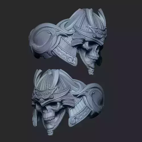 Space Samurai Biomechanical ring  3D print model