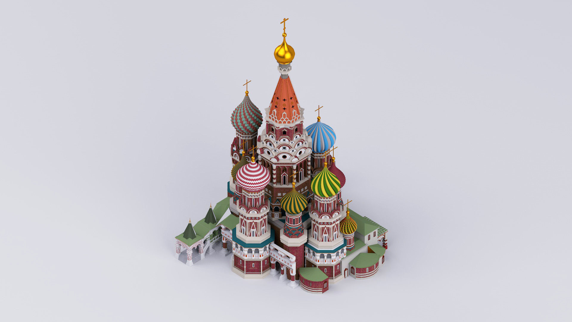 Saint Basil Cathedral Moscow 3D model_2