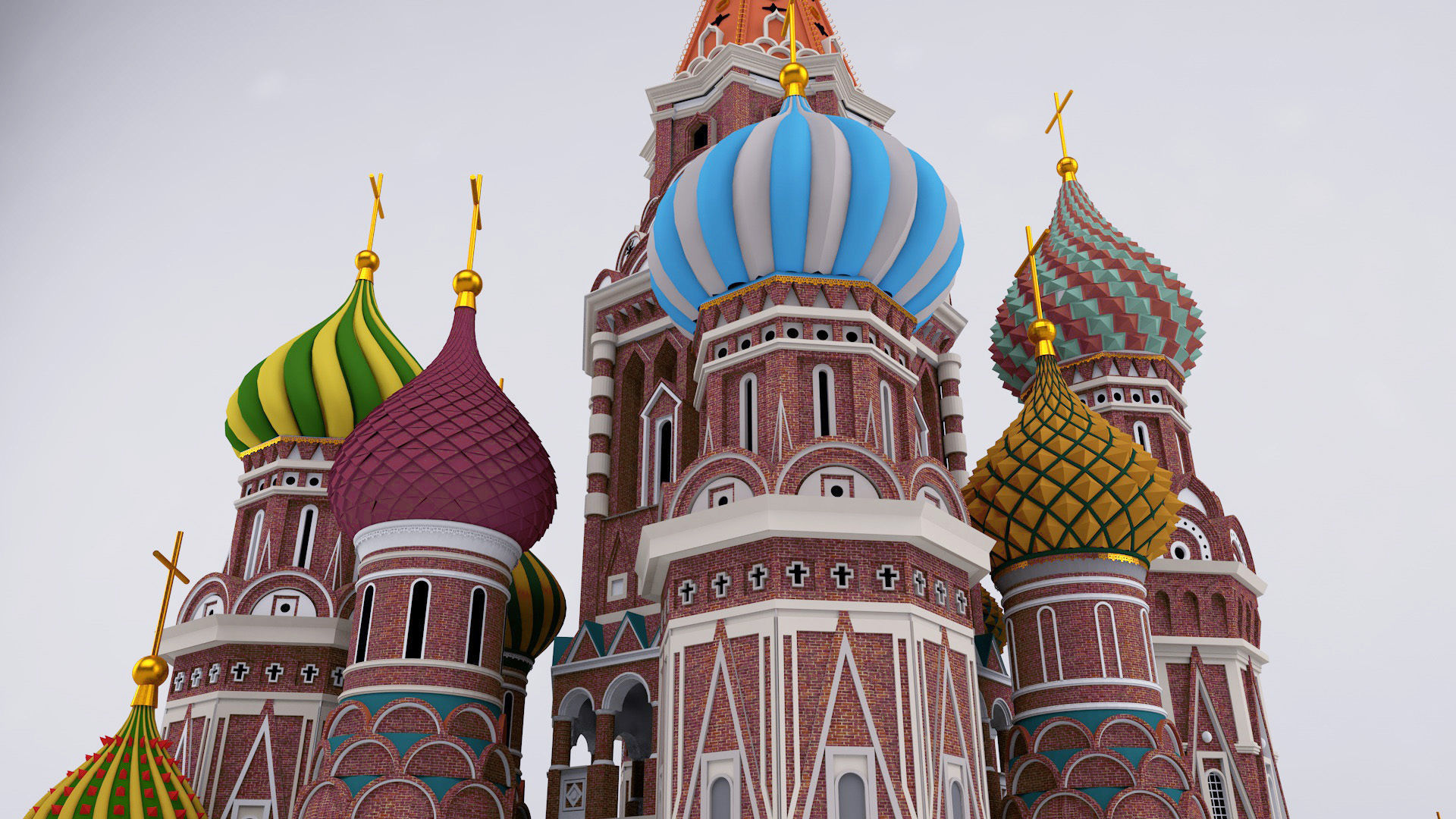 Saint Basil Cathedral Moscow 3D model_3