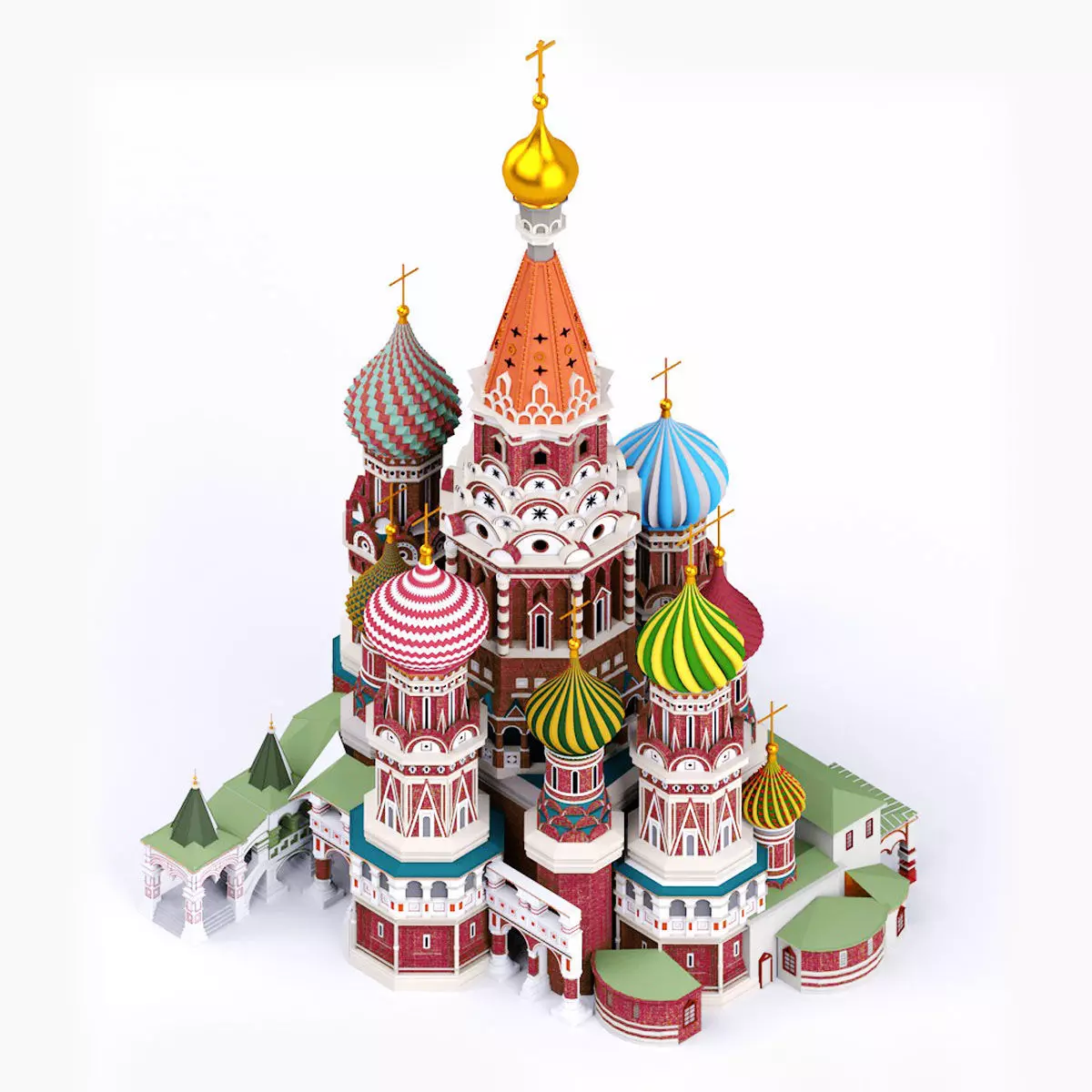 Saint Basil Cathedral Moscow 3D model_0