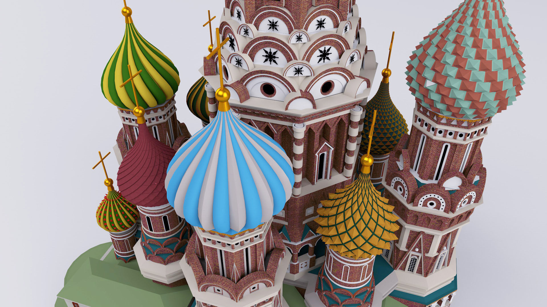 Saint Basil Cathedral Moscow 3D model_7