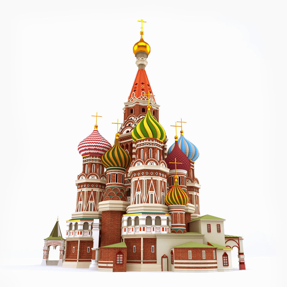 Saint Basil Cathedral Moscow 3D model_4