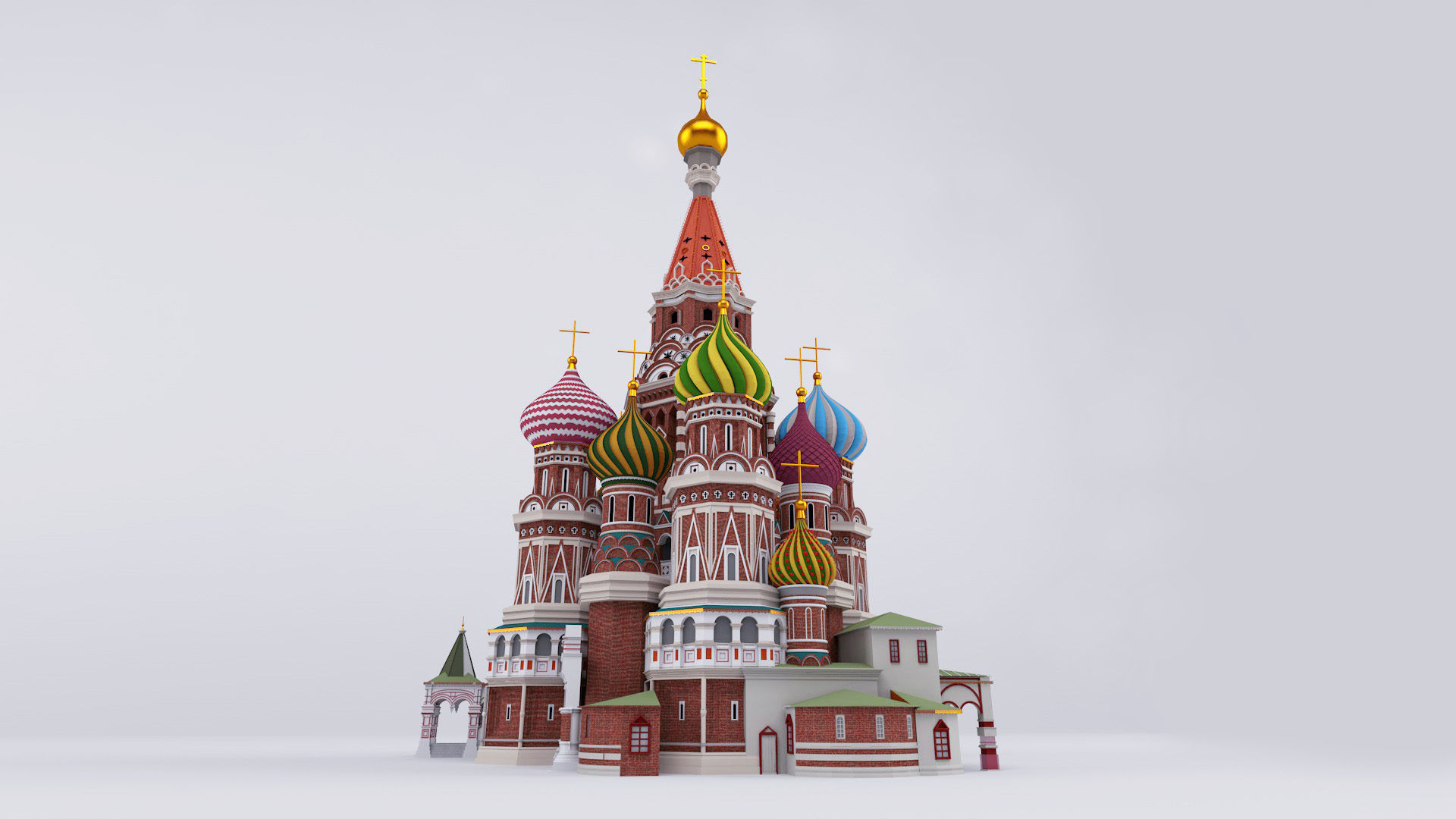 Saint Basil Cathedral Moscow 3D model_6