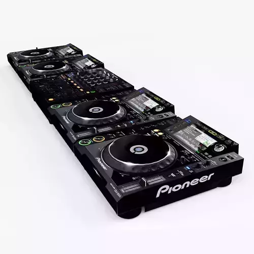 Pioneer CDJ DJM booth set
