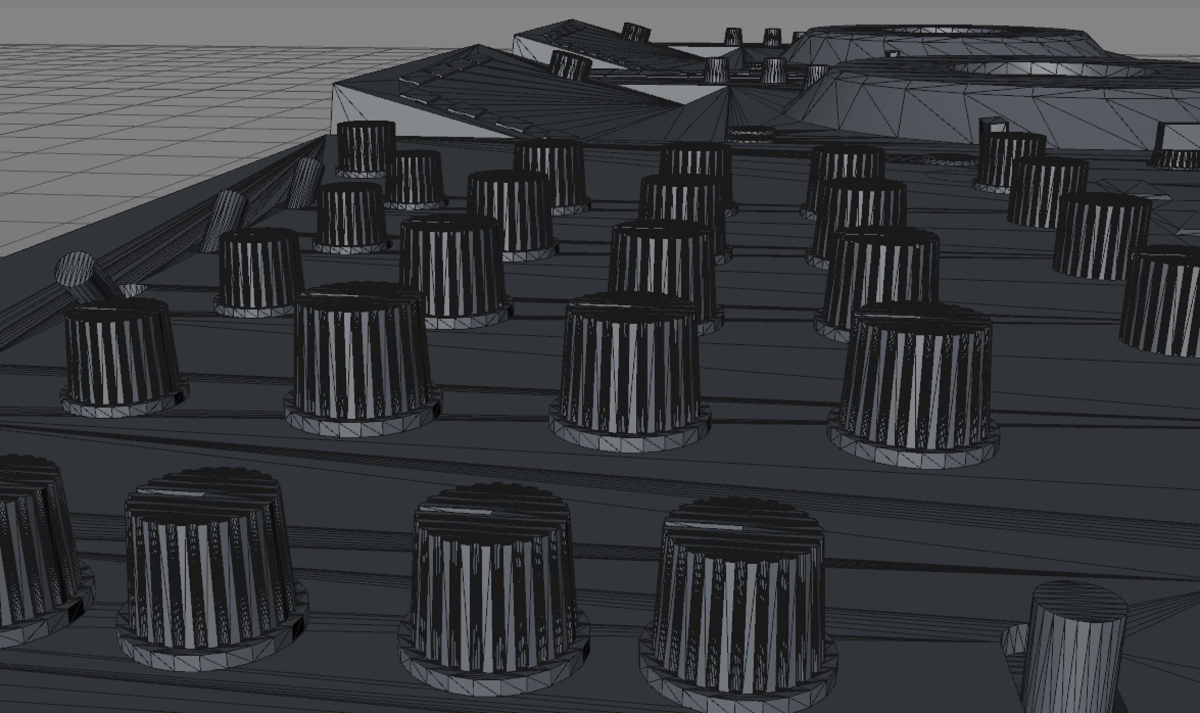 Pioneer CDJ DJM booth set 3D model_7