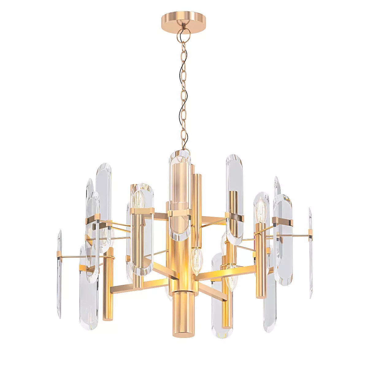 chandelier 8 light 3D model_0