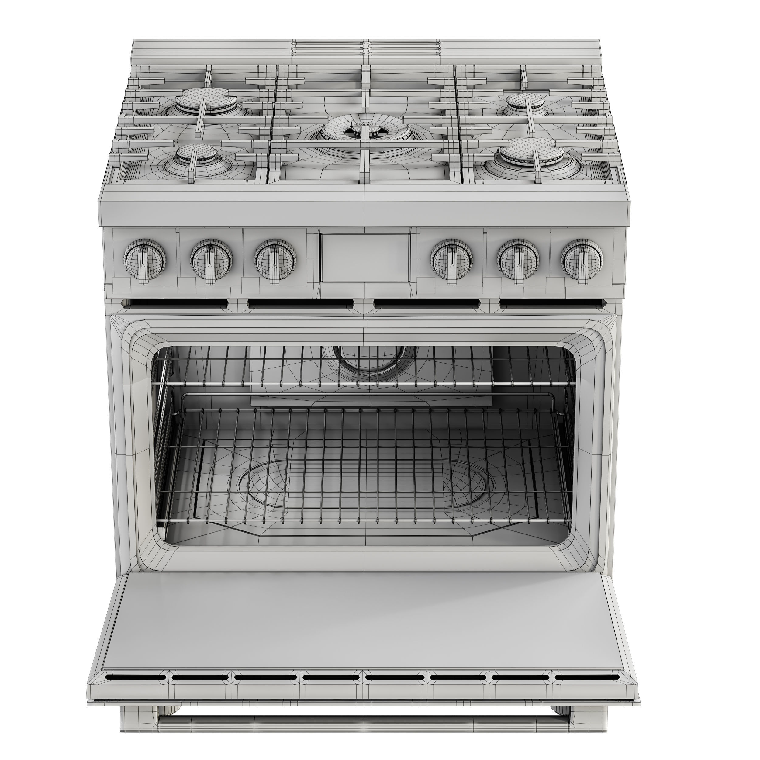 BOSCH HDS8655U and HDS8055U range cooker with black version 3D model_24