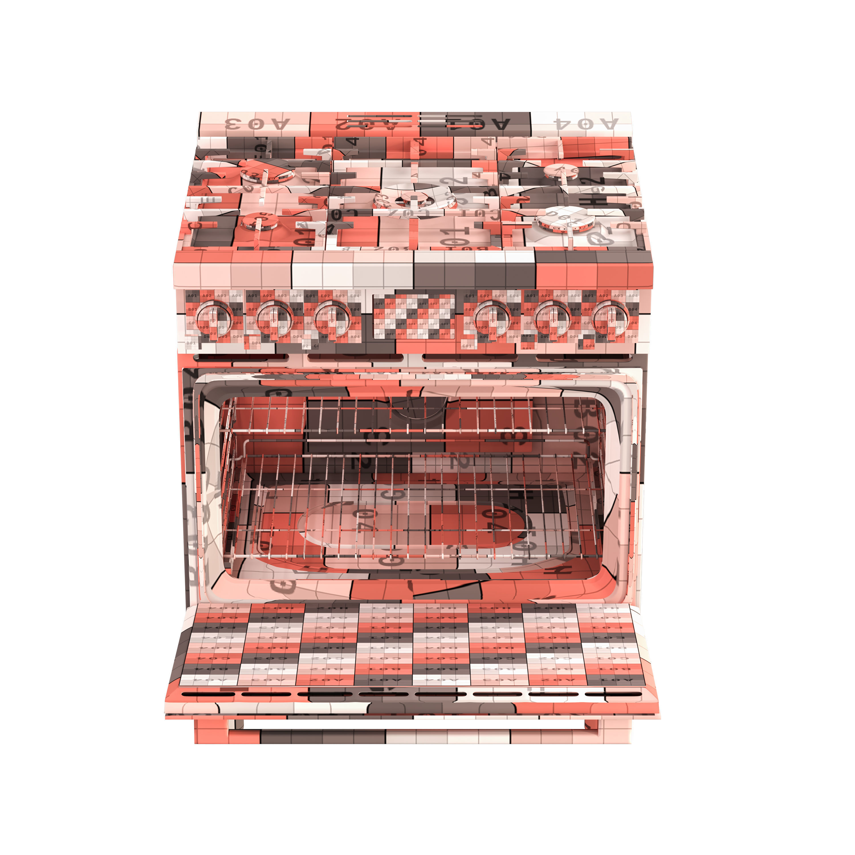 BOSCH HDS8655U and HDS8055U range cooker with black version 3D model_26