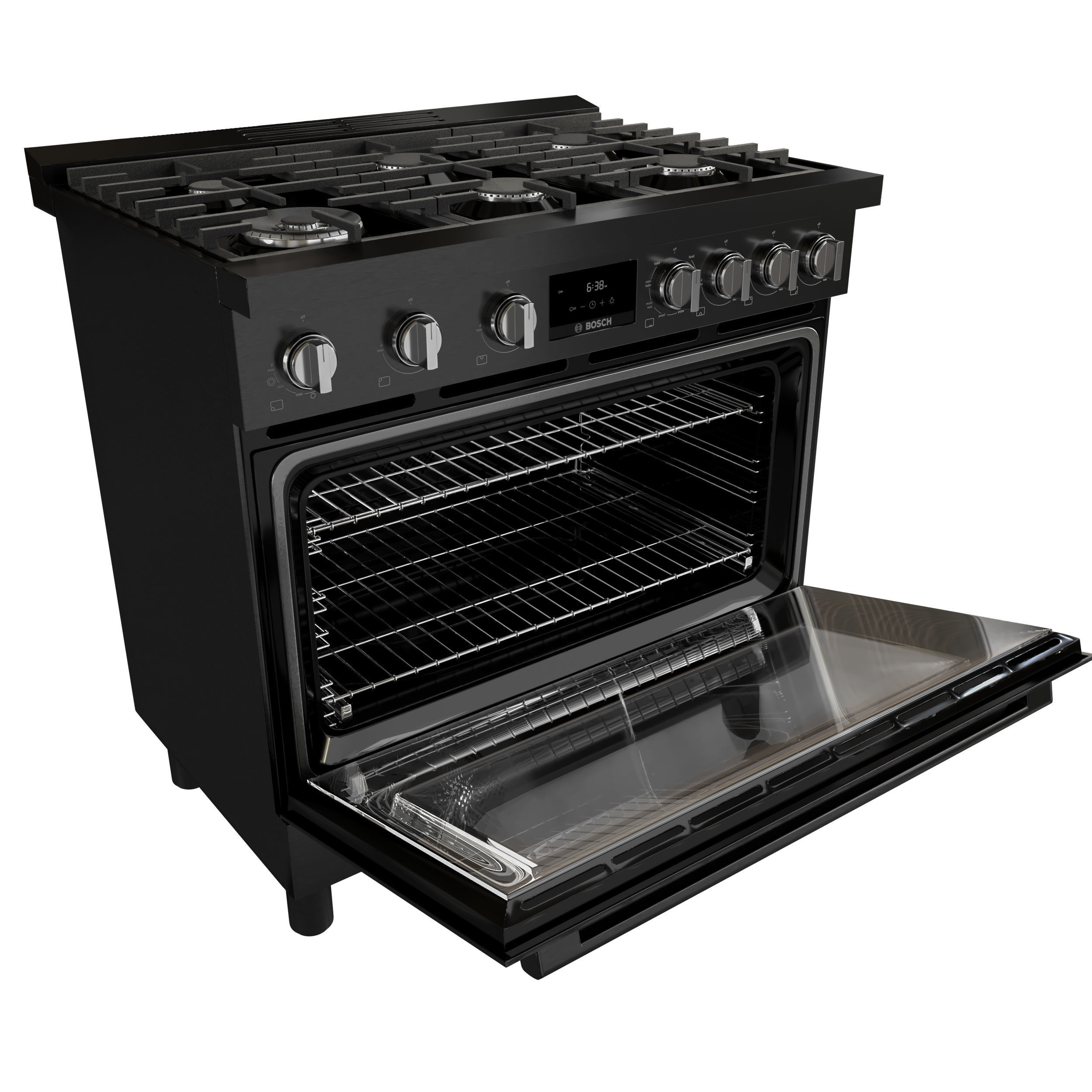 BOSCH HDS8655U and HDS8055U range cooker with black version 3D model_2