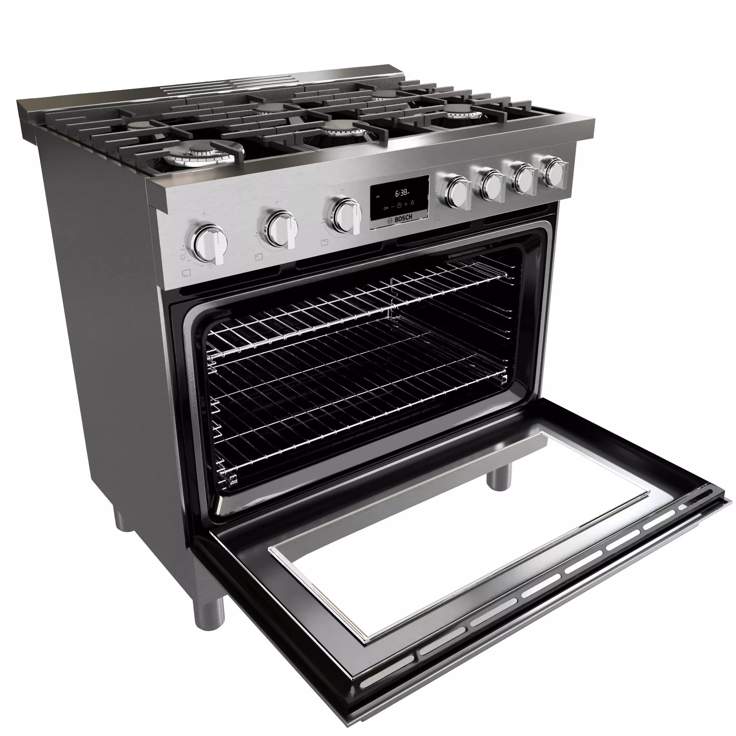 BOSCH HDS8655U and HDS8055U range cooker with black version 3D model_0