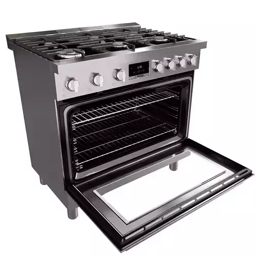 BOSCH HDS8655U and HDS8055U range cooker with black version 3D model