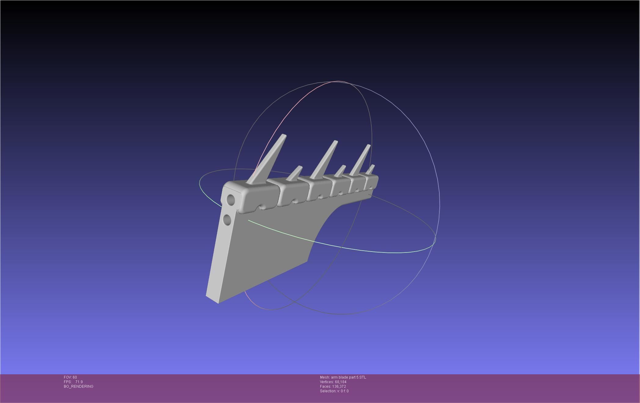 Chainsaw Man arm blade printable assembly 3D print model_50