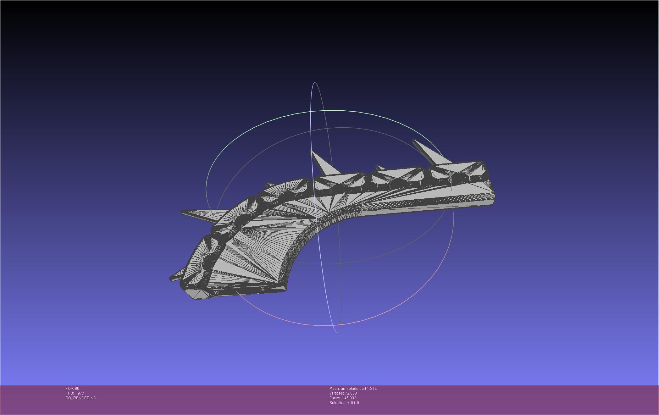 Chainsaw Man arm blade printable assembly 3D print model_28