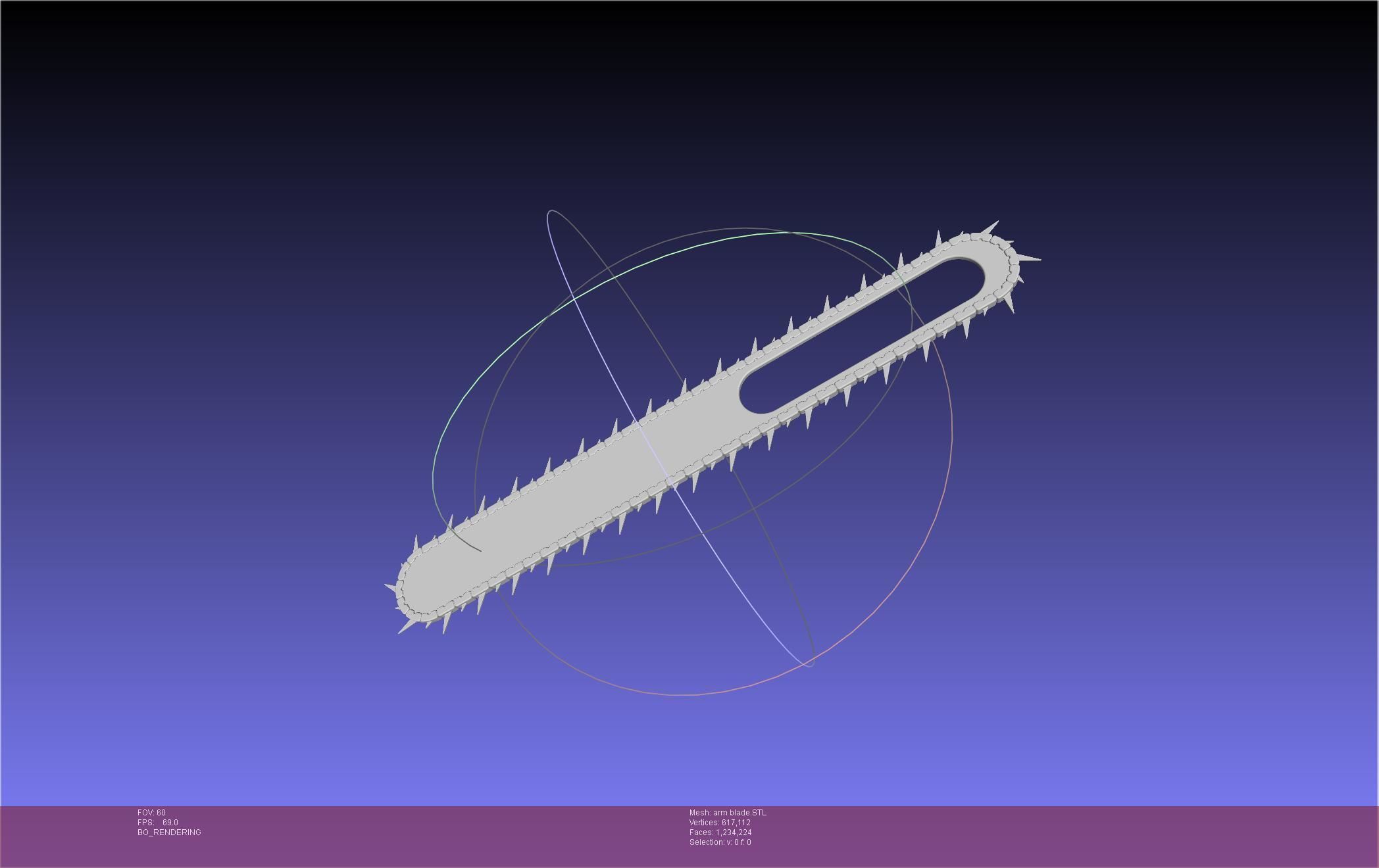 Chainsaw Man arm blade printable assembly 3D print model_7