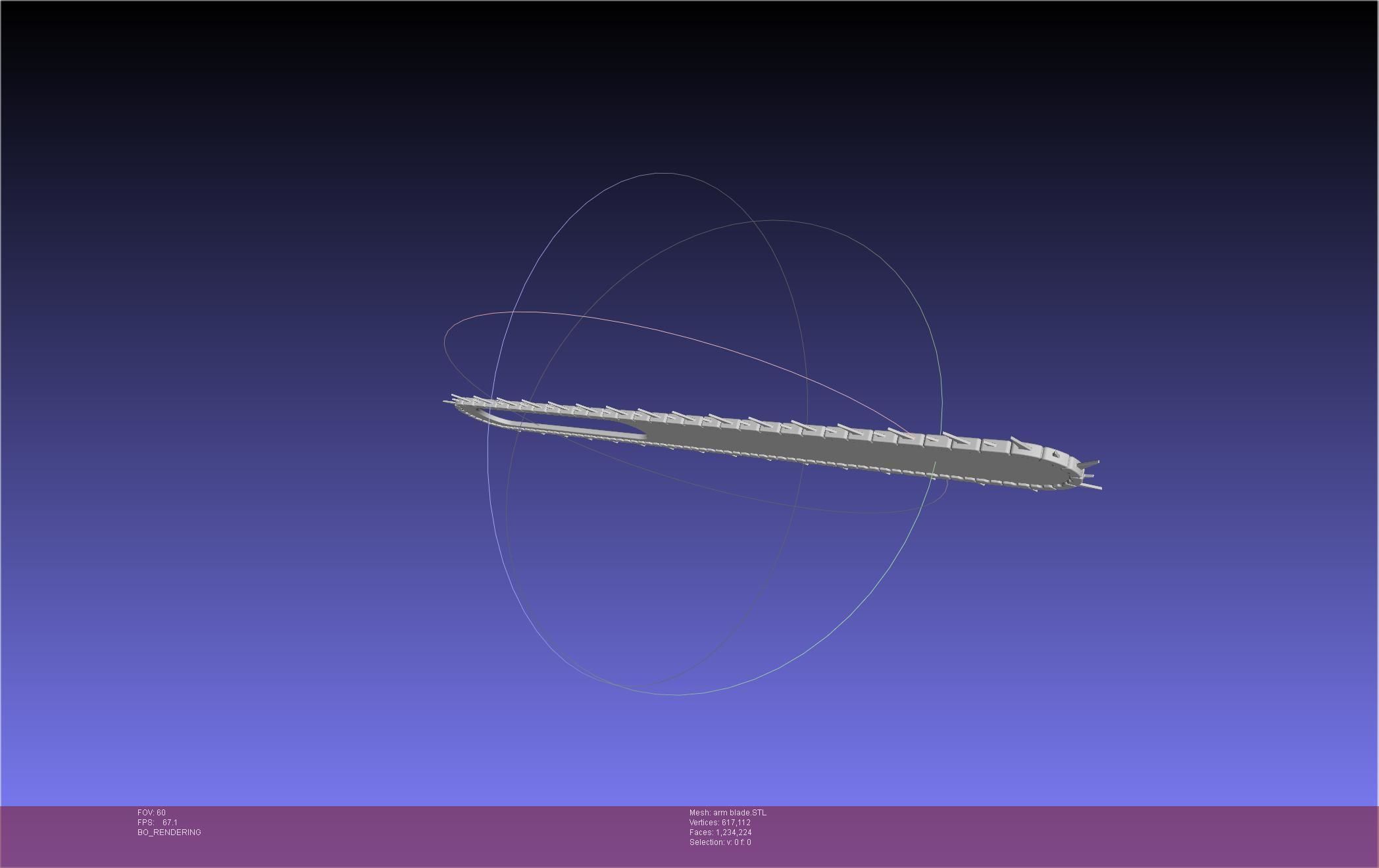 Chainsaw Man arm blade printable assembly 3D print model_5