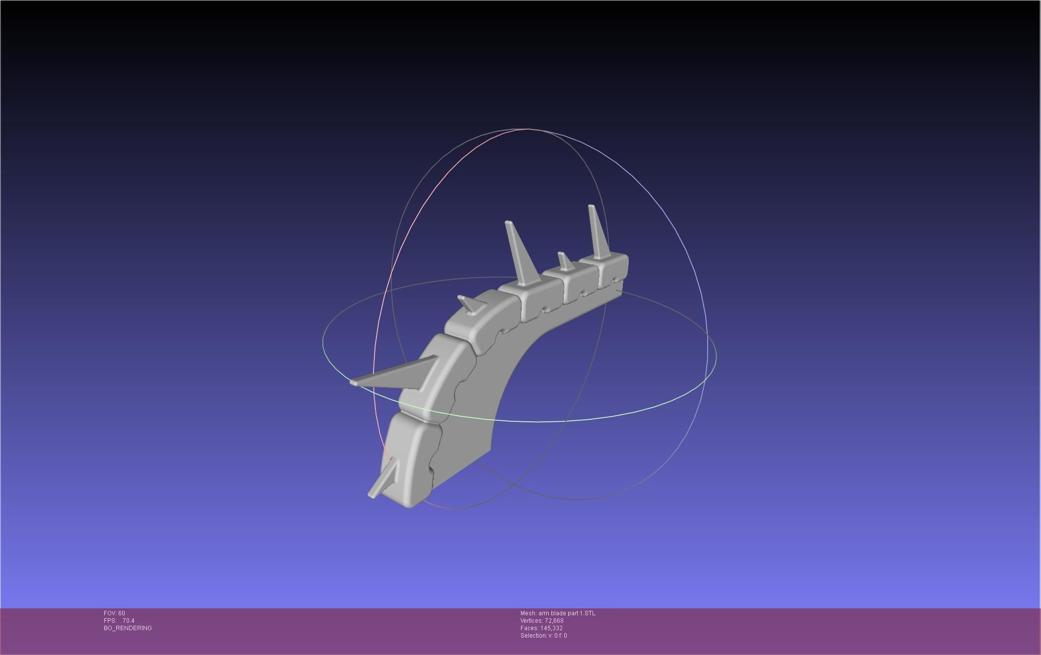 Chainsaw Man arm blade printable assembly 3D print model_20