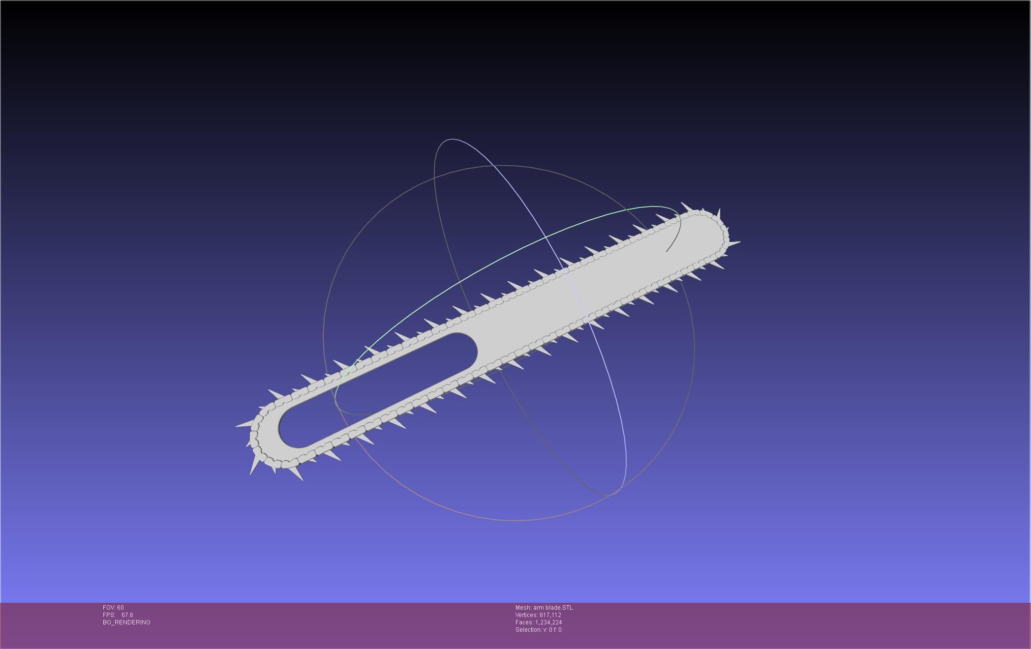 Chainsaw Man arm blade printable assembly 3D print model_2