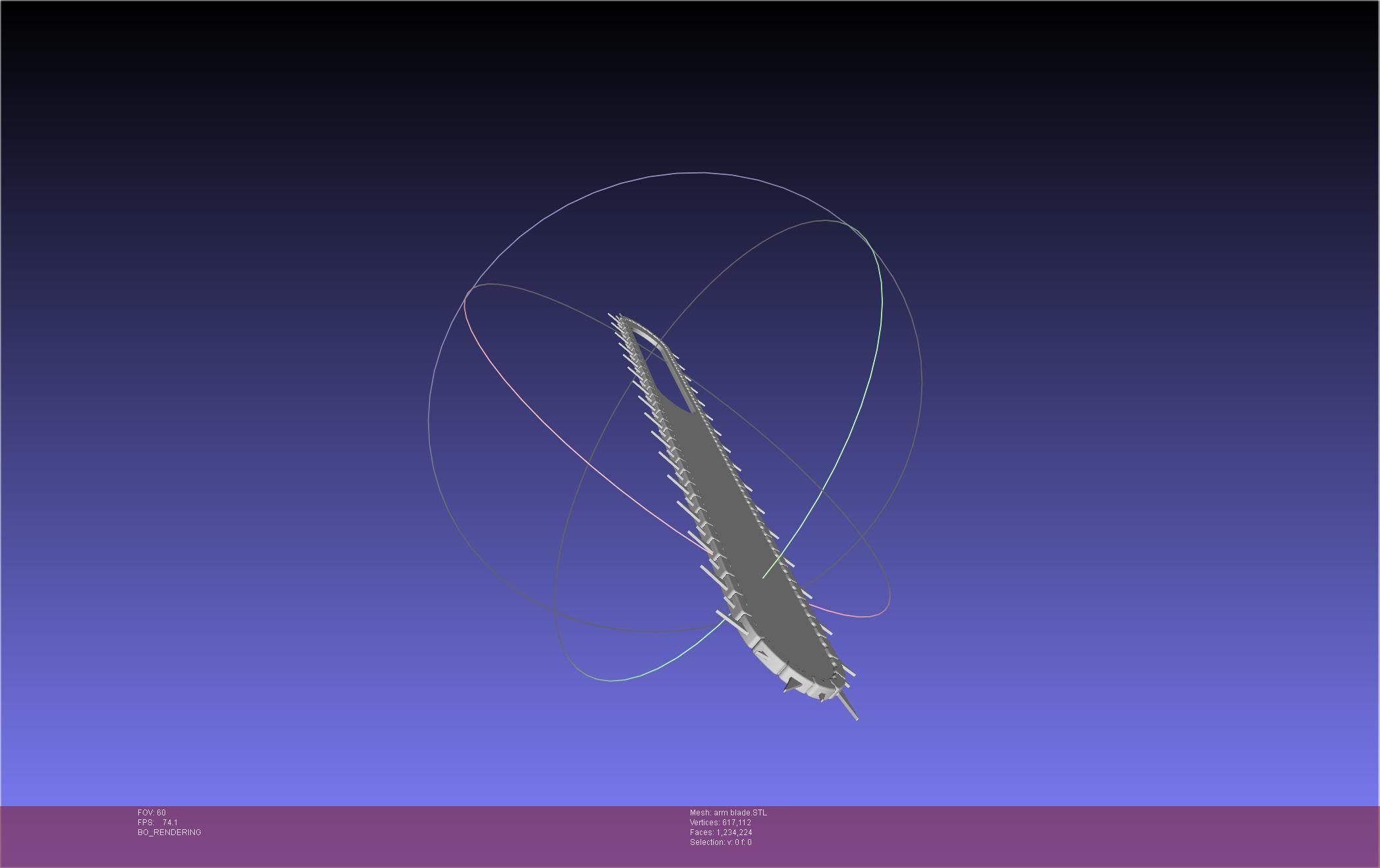 Chainsaw Man arm blade printable assembly 3D print model_6