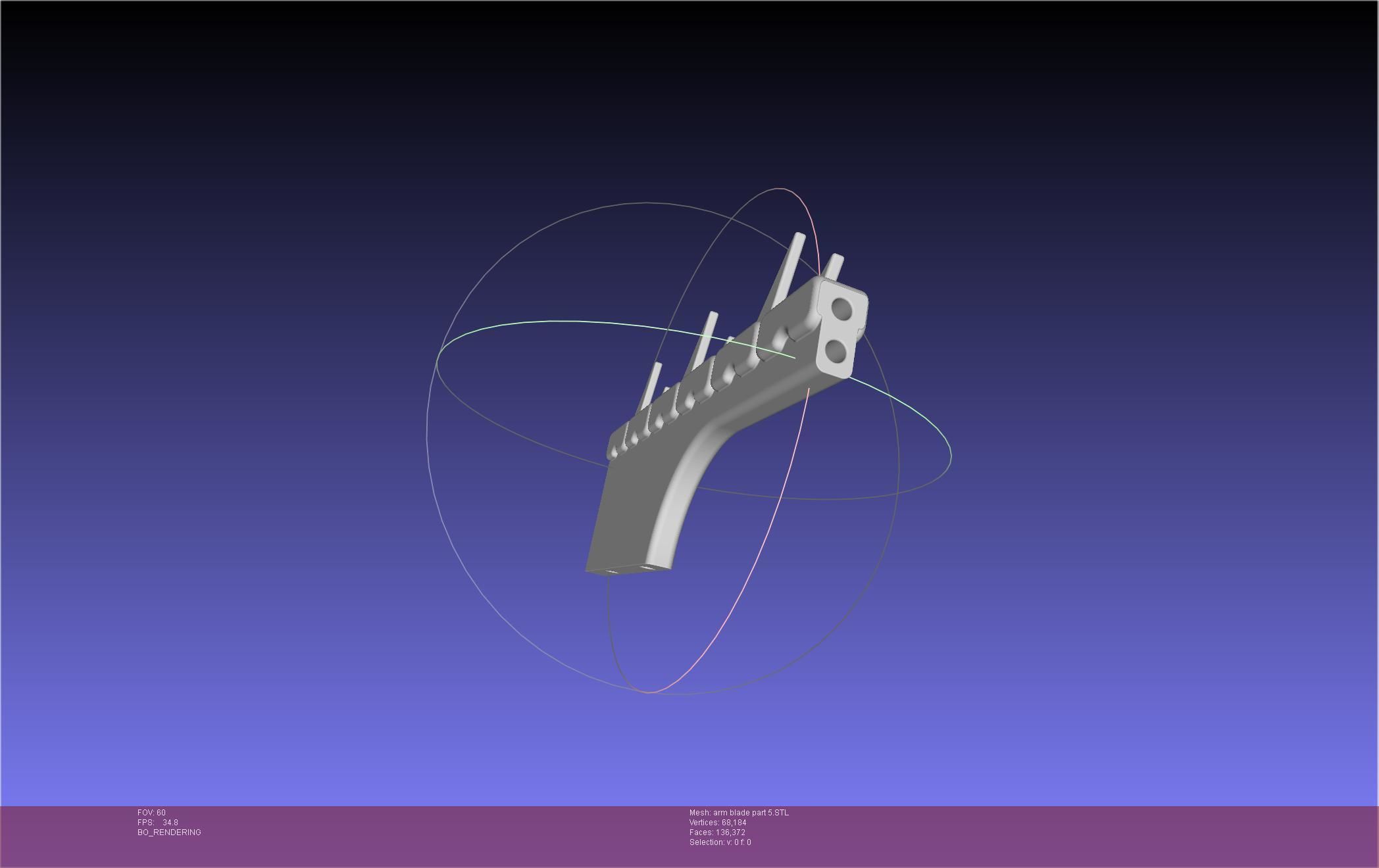 Chainsaw Man arm blade printable assembly 3D print model_48