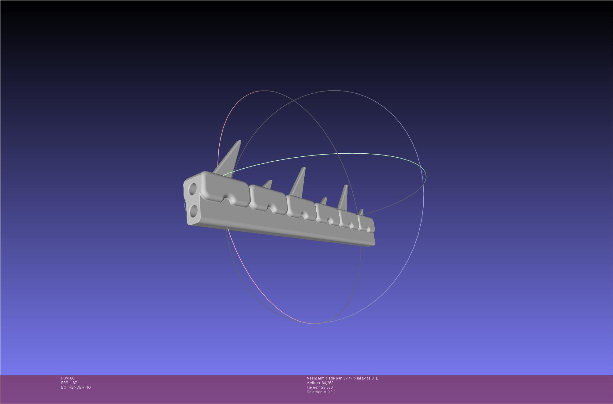 Chainsaw Man arm blade printable assembly 3D print model_42