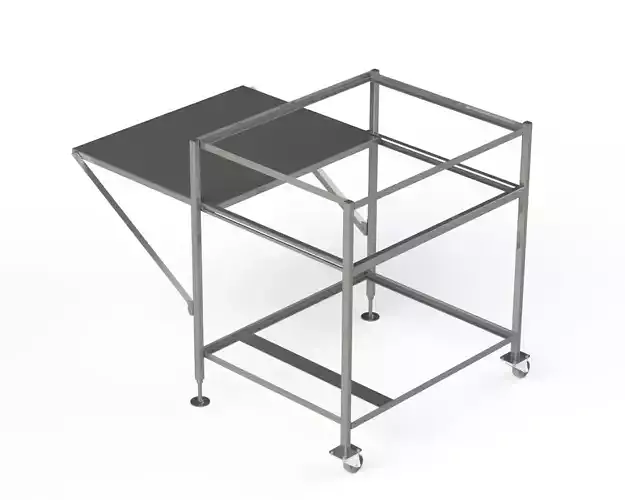Stainless Steel Rack TES VERSION 3D model