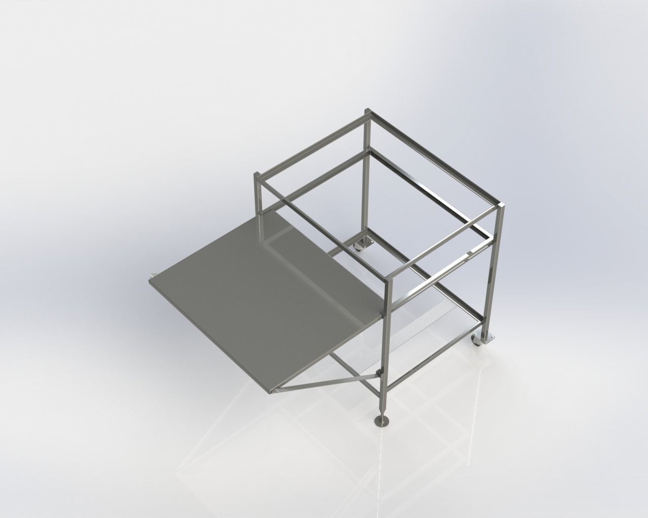 Stainless Steel Rack TES VERSION 3D model_4