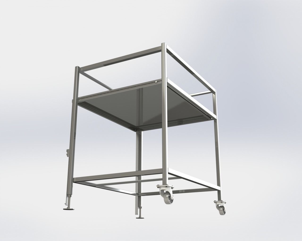 Stainless Steel Rack TES VERSION 3D model_9