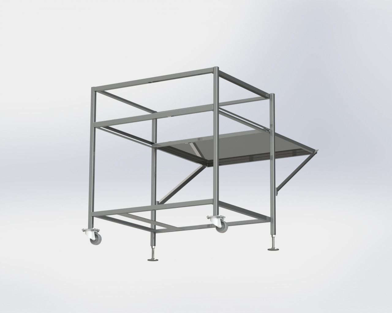 Stainless Steel Rack TES VERSION 3D model_1