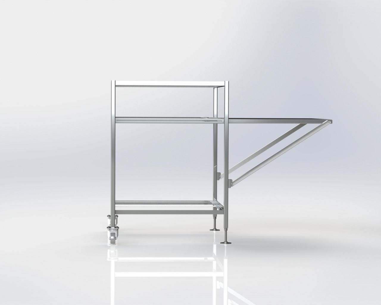 Stainless Steel Rack TES VERSION 3D model_2