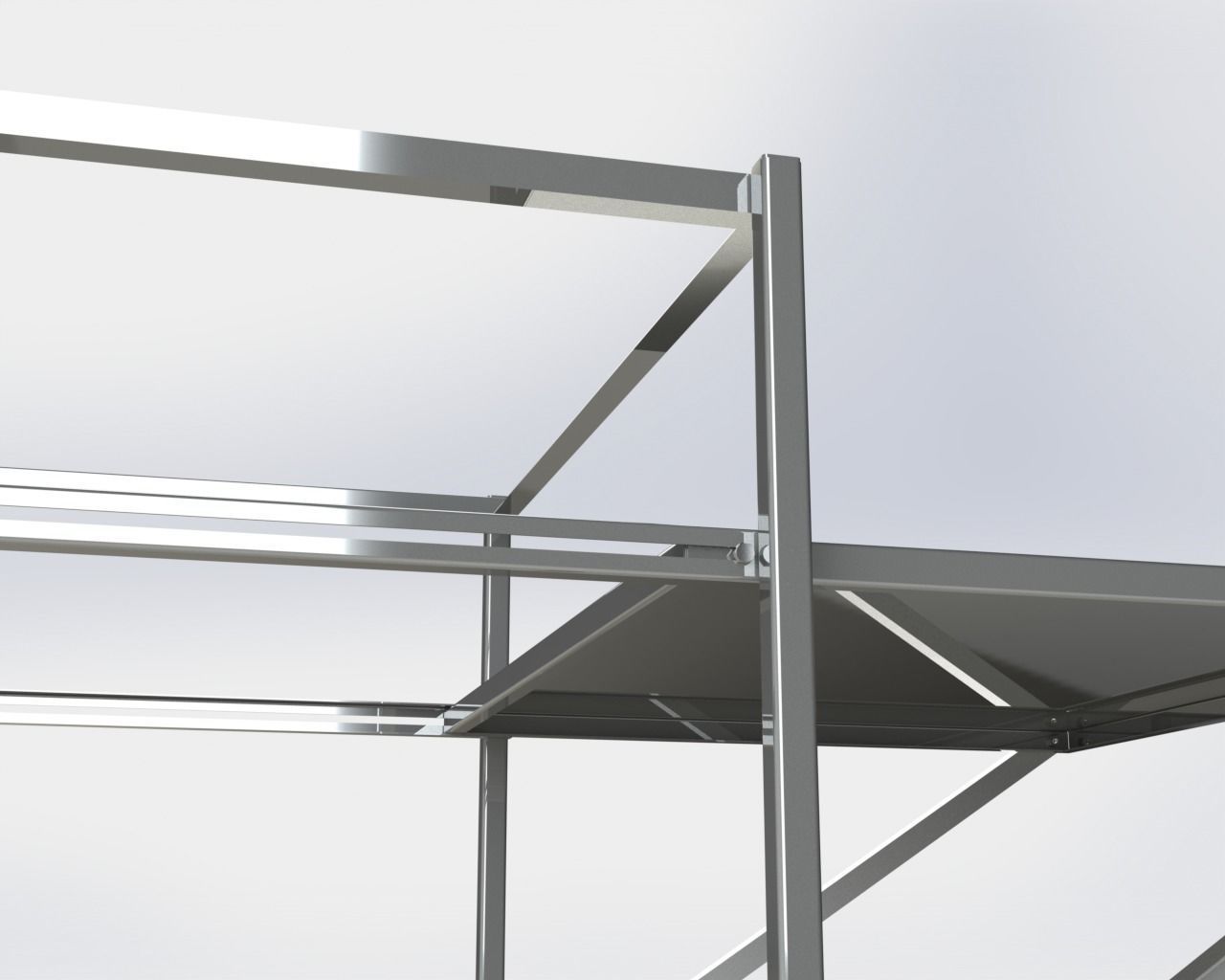 Stainless Steel Rack TES VERSION 3D model_7
