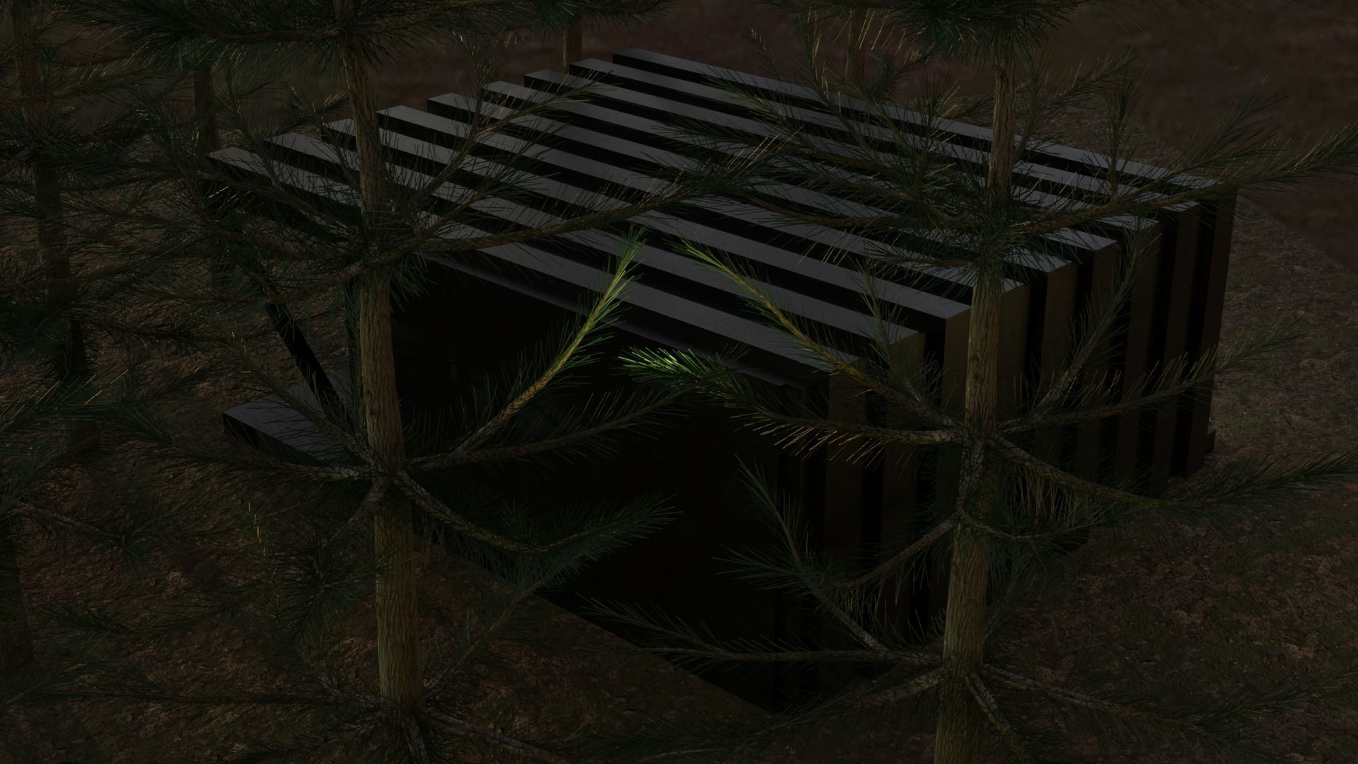 Forest House Low-poly 3D model_5