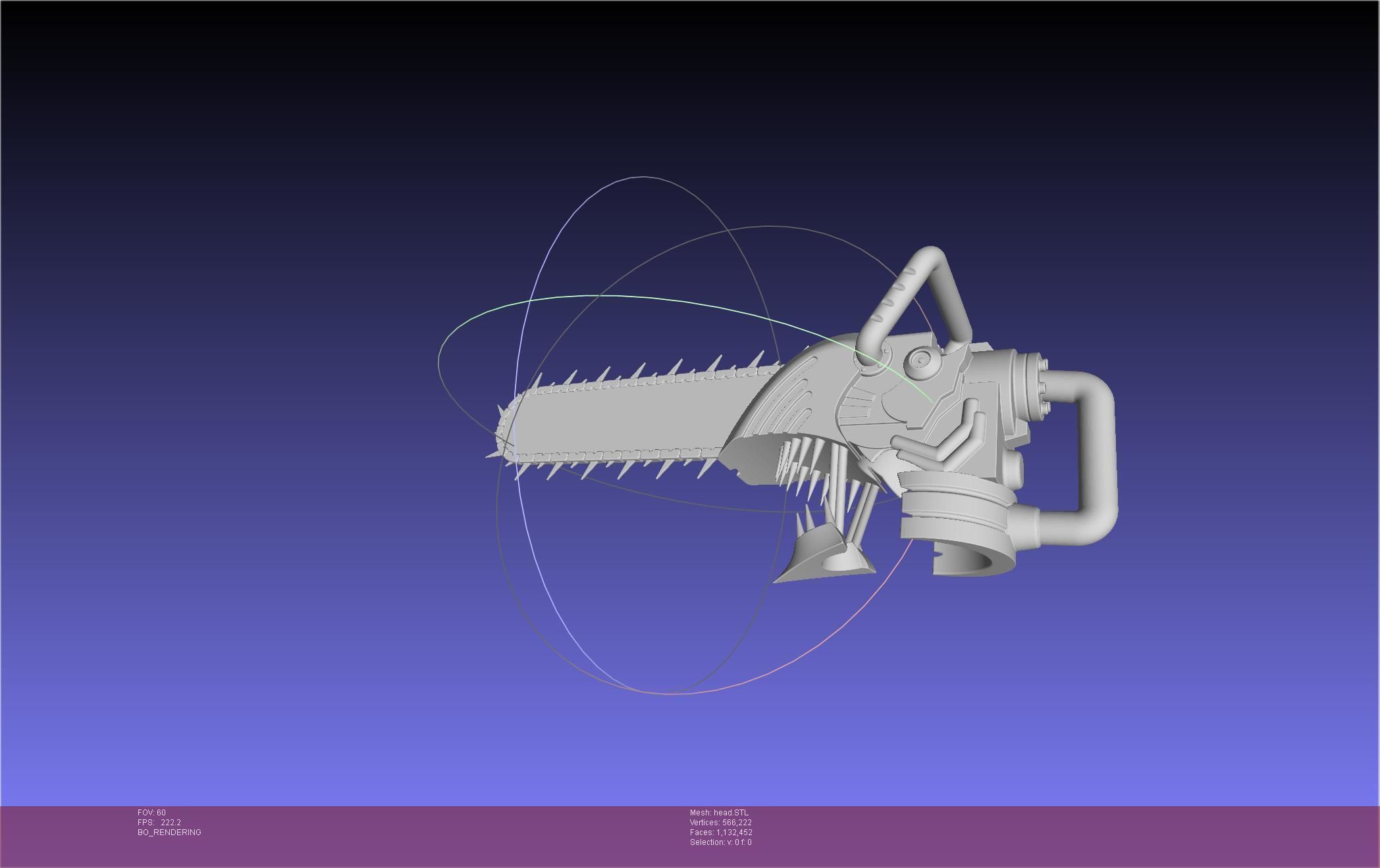 Chainsaw Man head printable assembly 3D print model_9