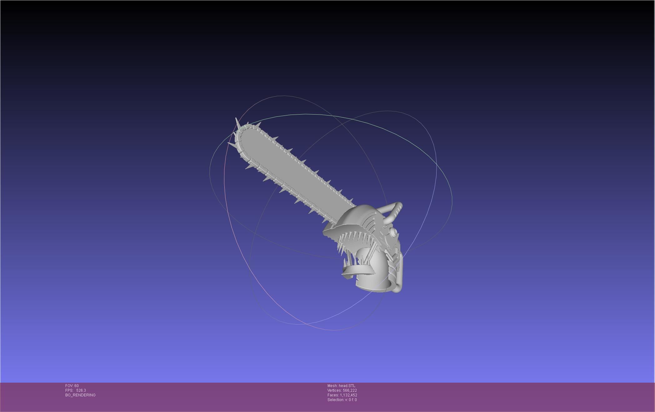 Chainsaw Man head printable assembly 3D print model_25