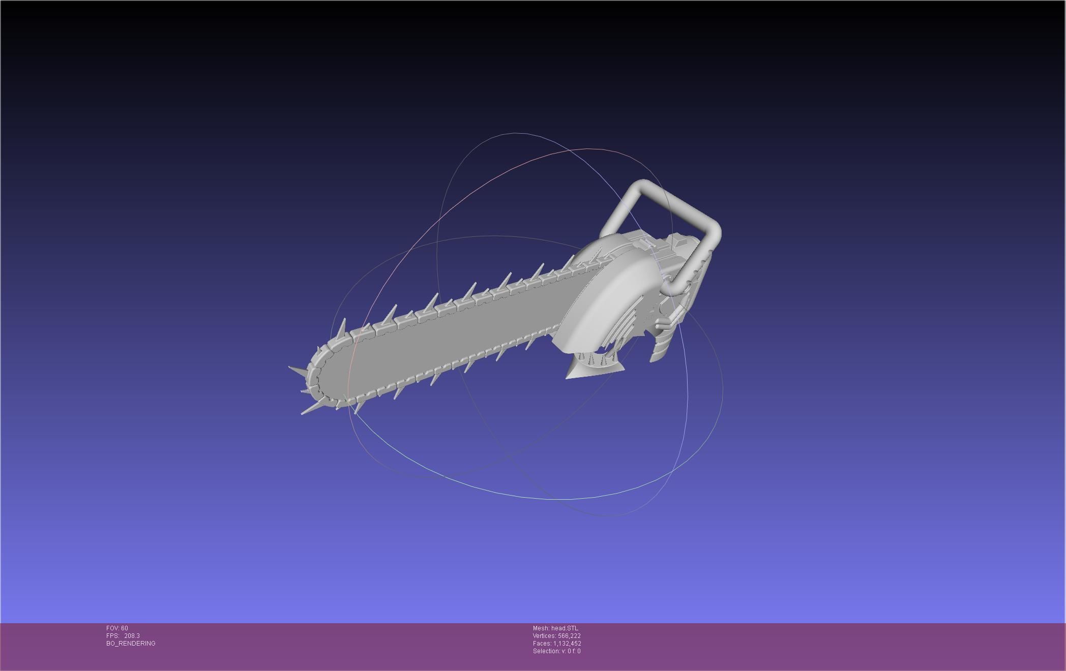 Chainsaw Man head printable assembly 3D print model_7
