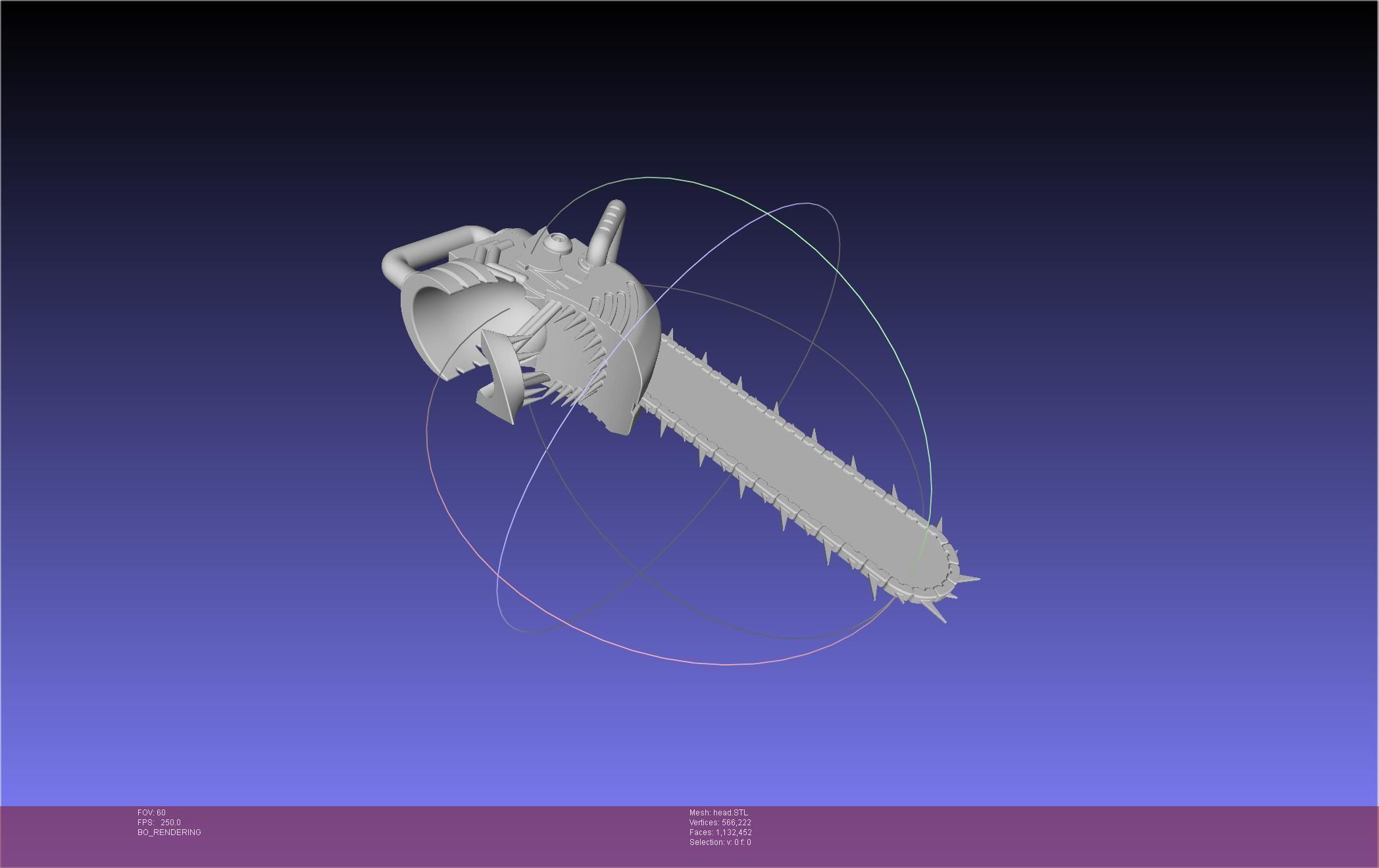 Chainsaw Man head printable assembly 3D print model_2
