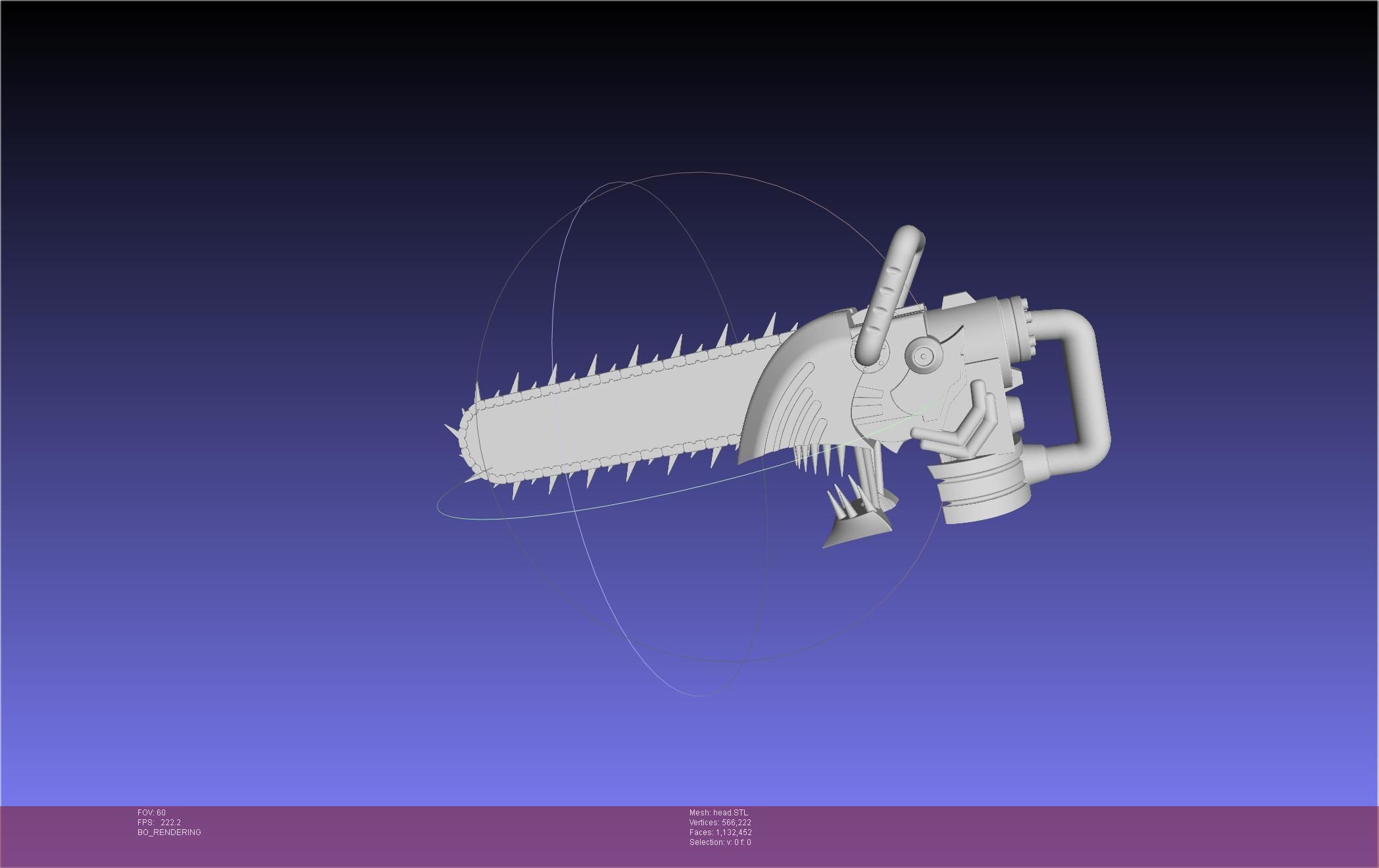 Chainsaw Man head printable assembly 3D print model_8