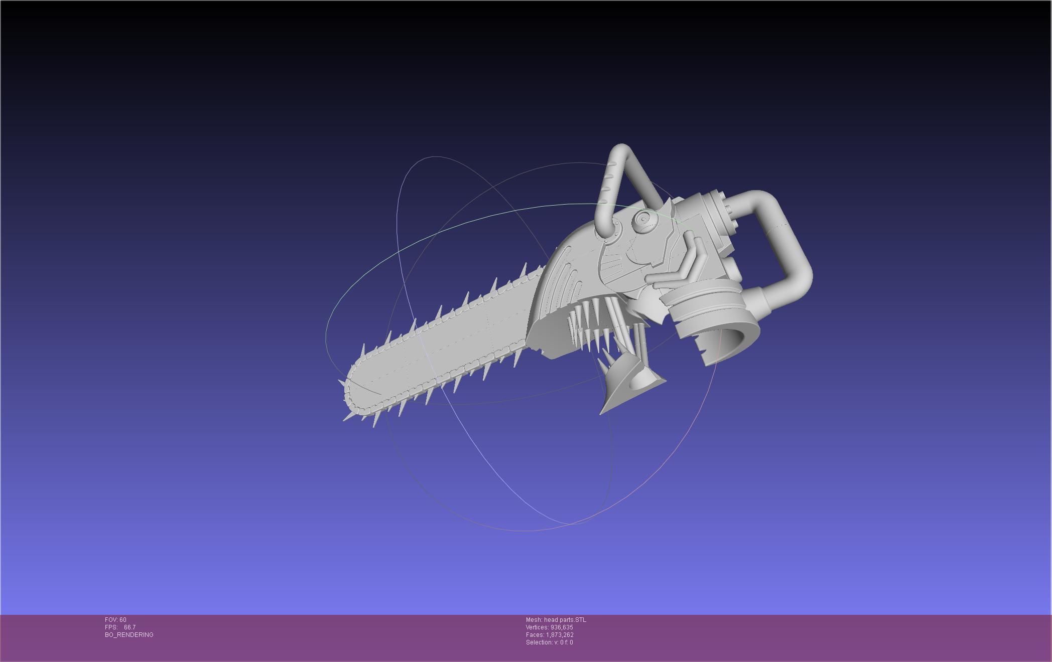 Chainsaw Man head printable assembly 3D print model_38