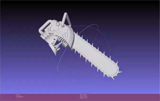 Chainsaw Man head printable assembly 3D print model