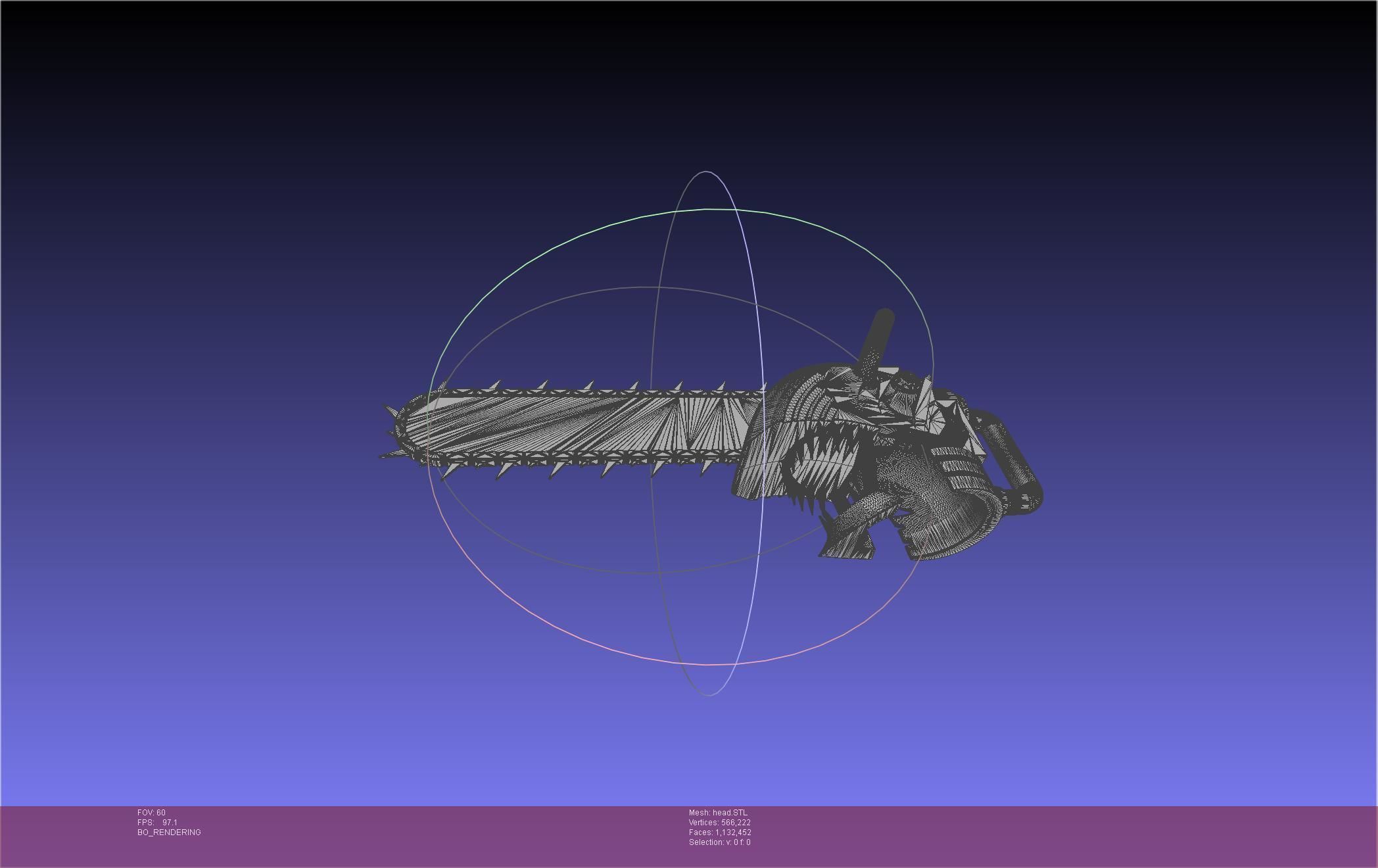 Chainsaw Man head printable assembly 3D print model_12