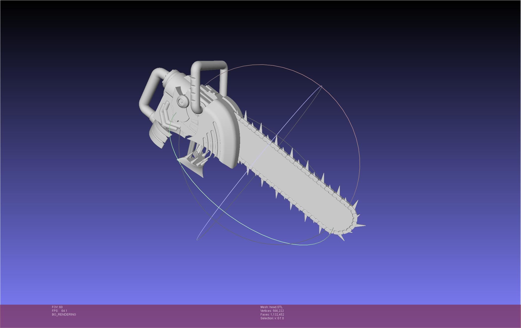 Chainsaw Man head printable assembly 3D print model_3