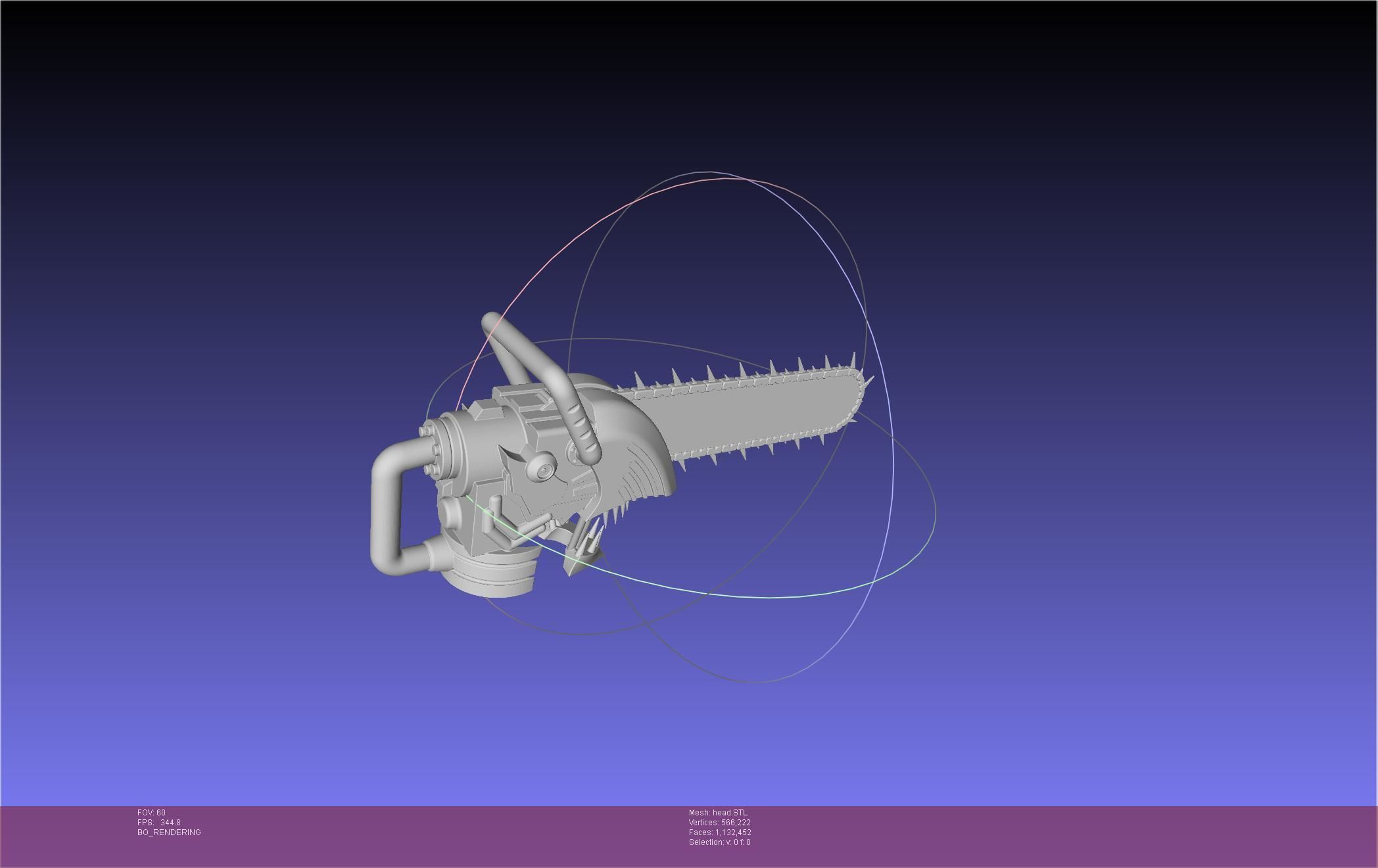 Chainsaw Man head printable assembly 3D print model_16