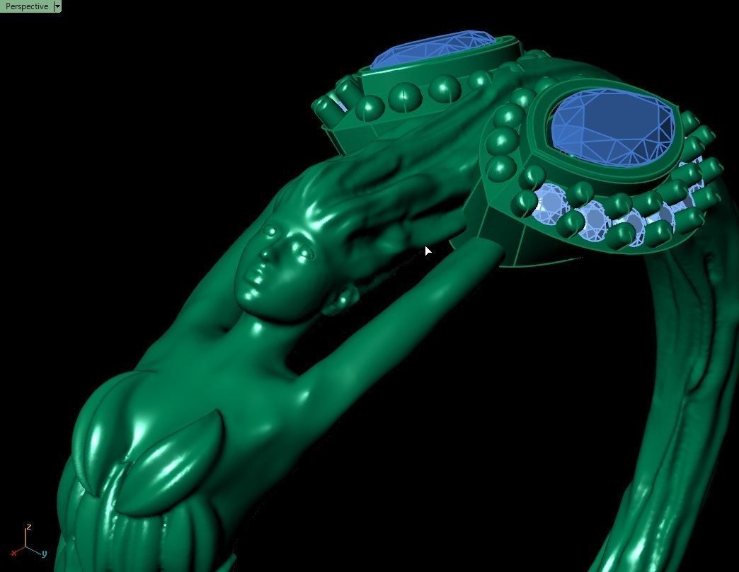 Daphne ring -orginal design from myth 3D print model_12